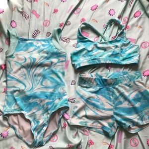 Leotard set with bra and shorts